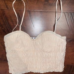 CREAM CHECKERED TANK TOP